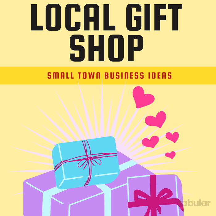 Small town business: a local gift shop.